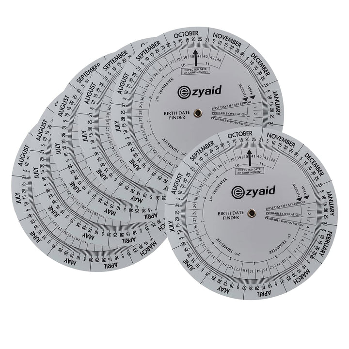 Pregnancy Wheel (Pack of 6), Due Date OB-GYN Calculator, Gestational EDC Wheel for Midwives and Health Workers