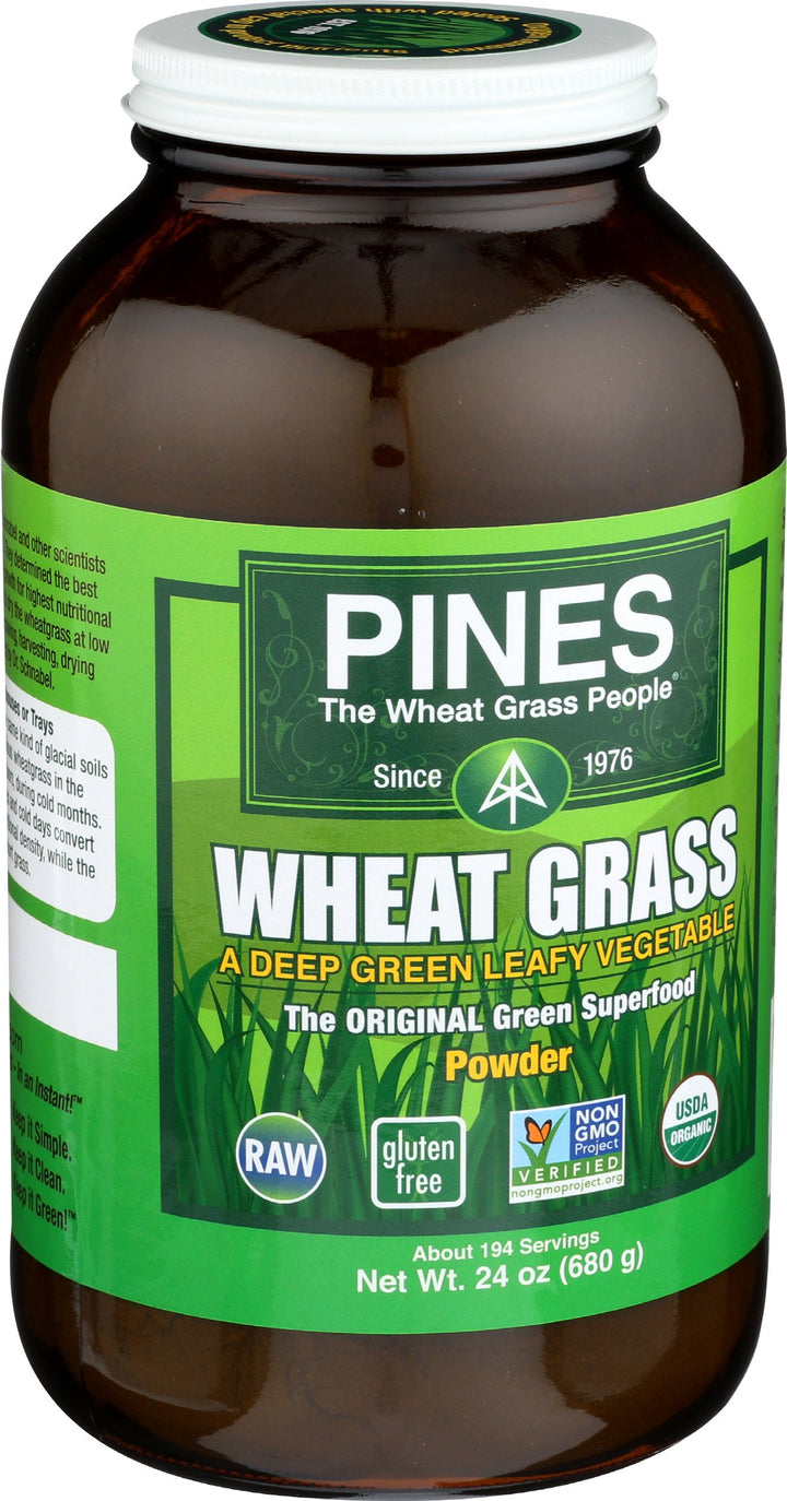 Pines Organic Wheat Grass Powder, 24 Ounce