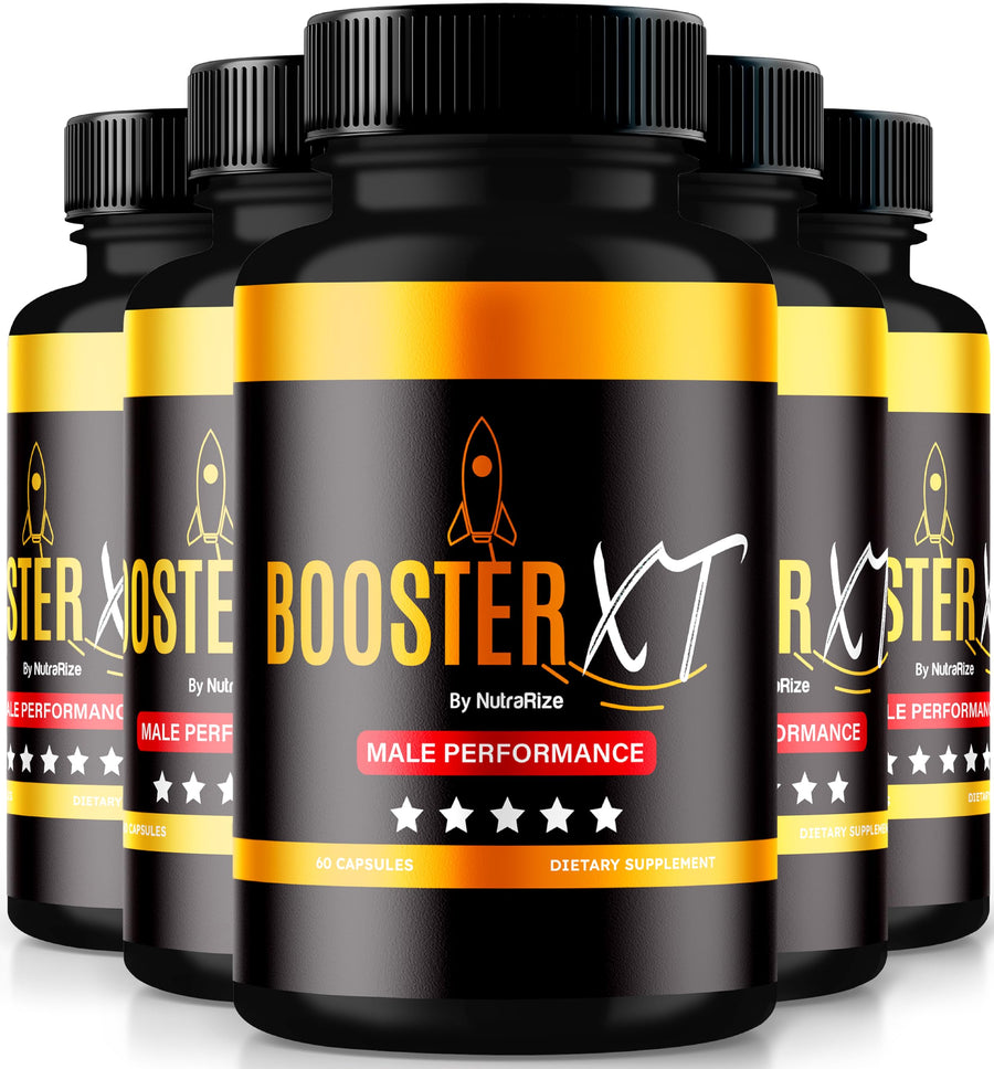 (Pack of 5 Booster XT for Men, Male Enhancing Capsules, Premium Formula to Support Daily Energy & Peak Performance, Multivitamin Pills for Overall Health, Reviews (300 Capsules)