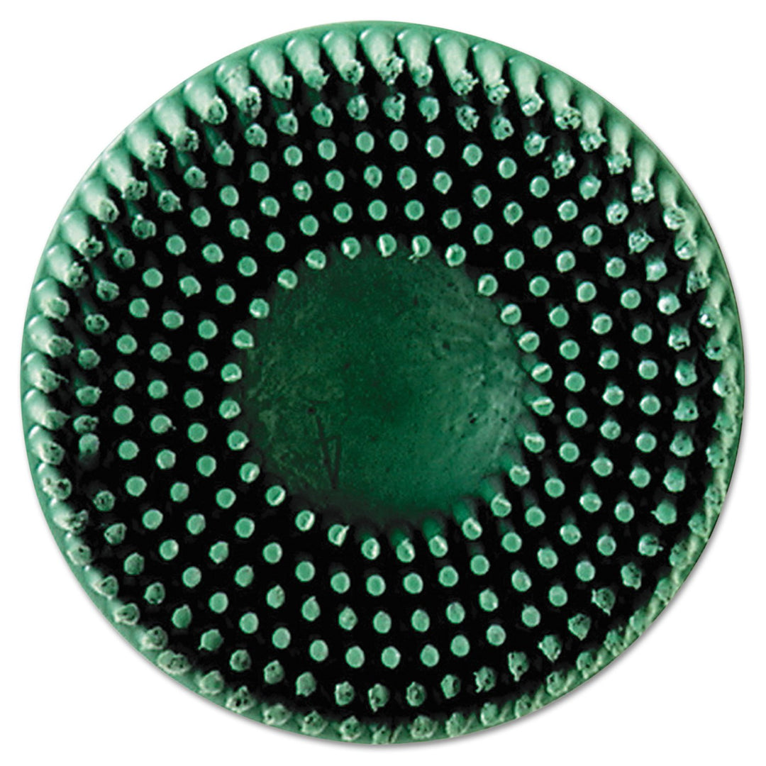 3M Abrasive 048011-18730 Roloc Bristle Discs, 2, 50 RPM and 25,000 RPM, Ceramic Abrasive Grain, Green