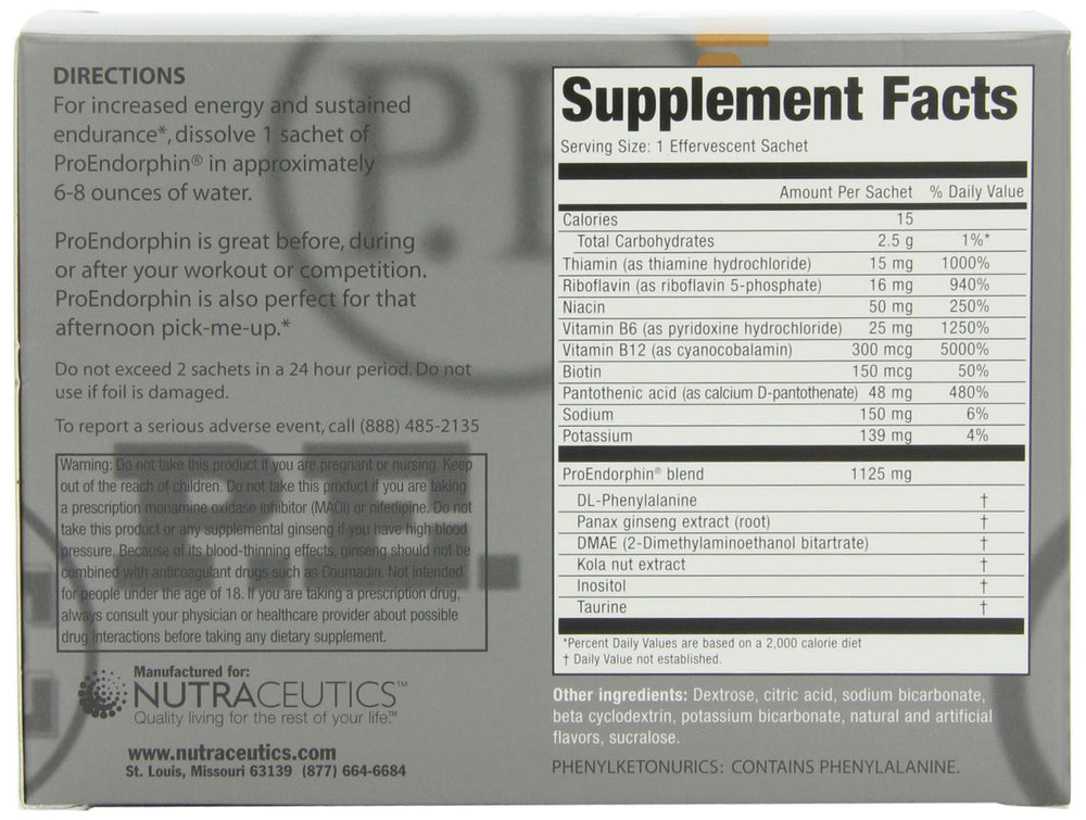 Nutraceutics ProEndorphin, Citrus Flavor, 20 effervesce
