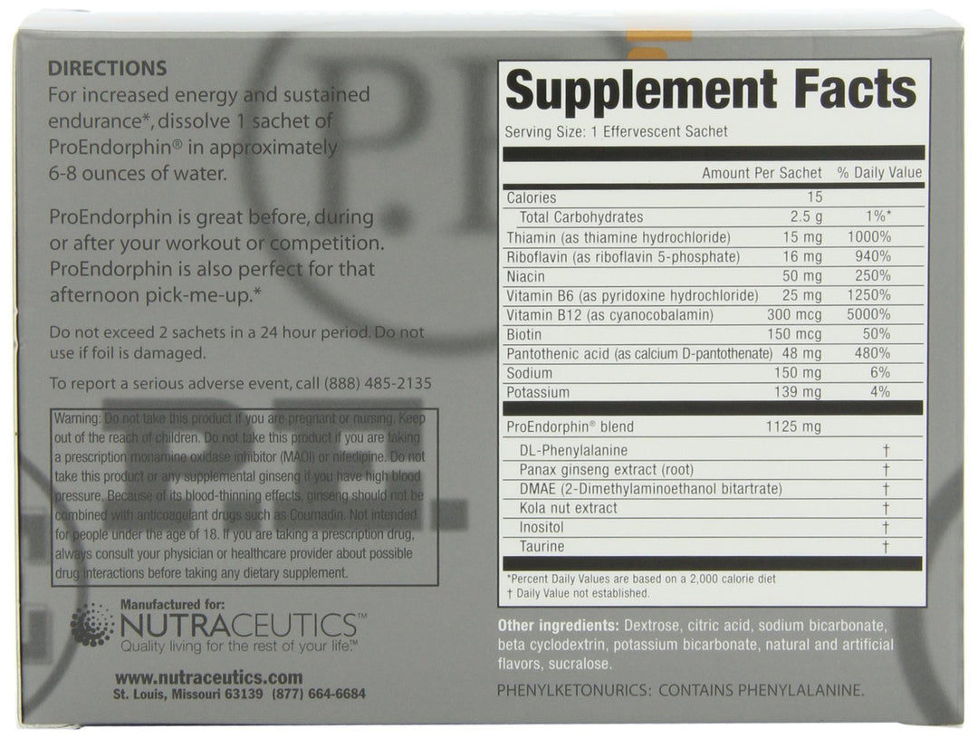 Nutraceutics ProEndorphin, Citrus Flavor, 20 effervesce