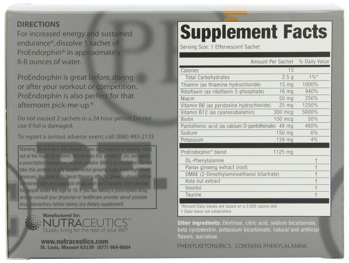 Nutraceutics ProEndorphin, Citrus Flavor, 20 effervesce