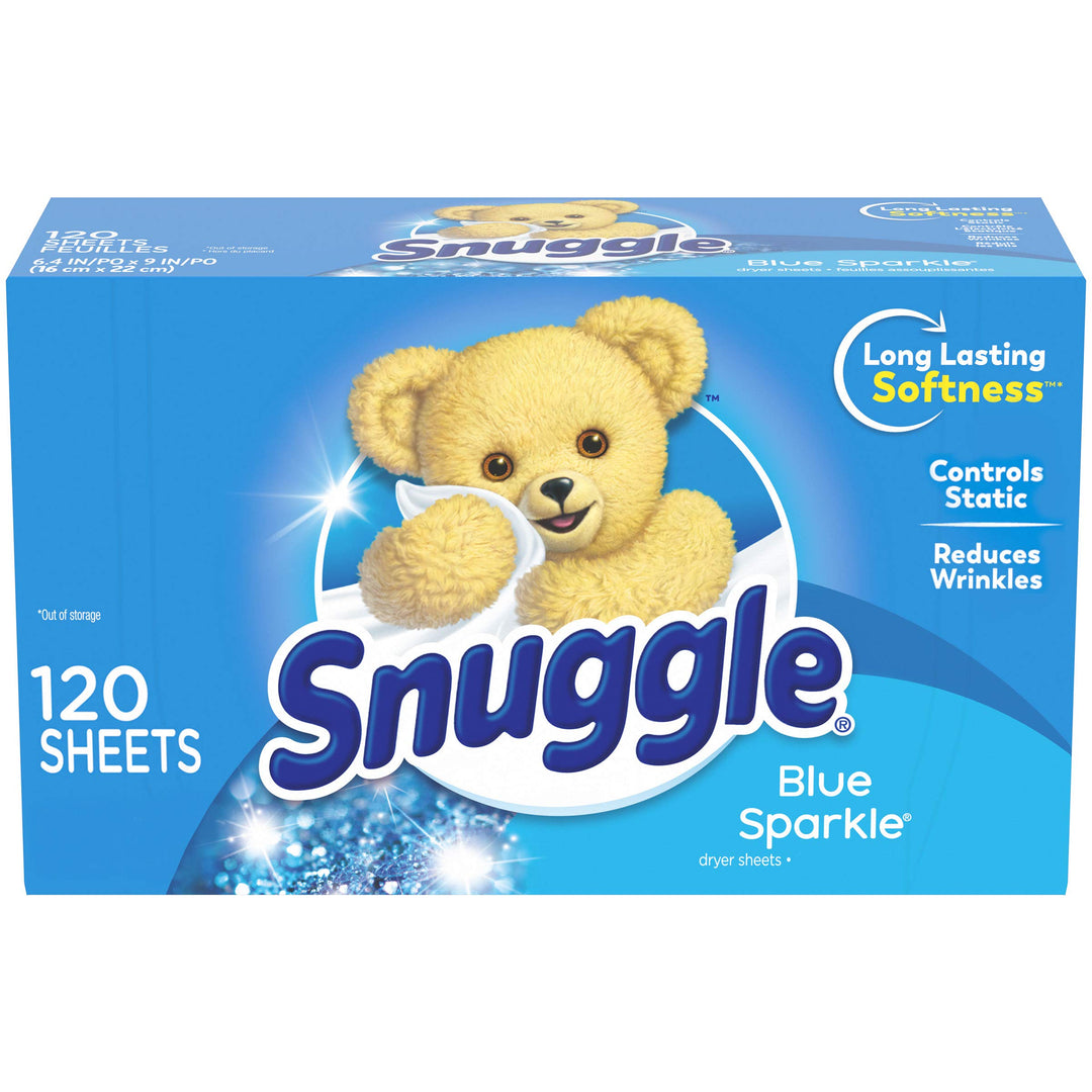 Snuggle Fabric Softener Dryer Sheets, Blue Sparkle, 120
