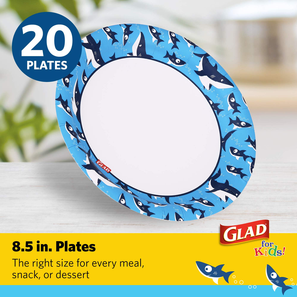 Glad for Kids 8 1/2-Inch Paper Plates | Small Round Pap