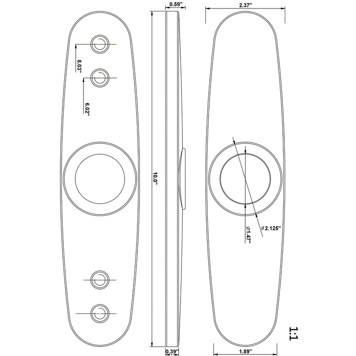 1920SS 10 Kitchen Sink Faucet Deck Plate, Stainless Steel Finish