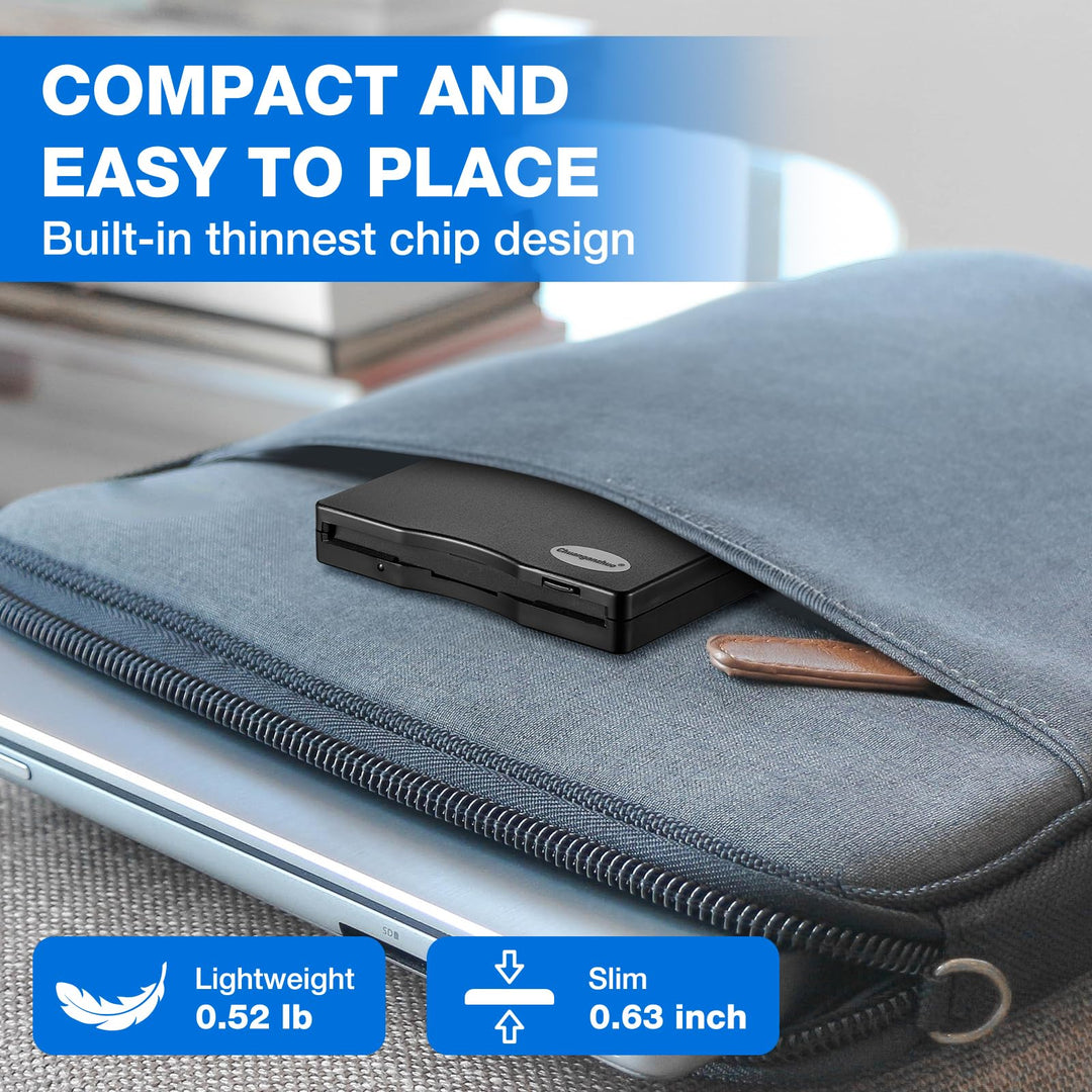 Floppy Disk Reader, 3.5 inch External USB Type C Floppy Disk Drive for PC, Laptop and Desktop Compatible with Windows 11/10/8/7/2000/XP, Black, Frosted Texture