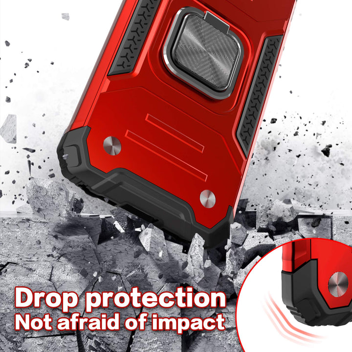 for Galaxy A50 Case with Screen Protector,for Galaxy A30S Cover,Shockproof Drop Test Case with Car Mount Kickstand Lightweight Protective Cover for Galaxy A50/A30S/A50S,Red