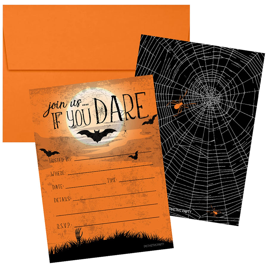 Halloween Party Invitation Cards and Envelopes, 12 Count