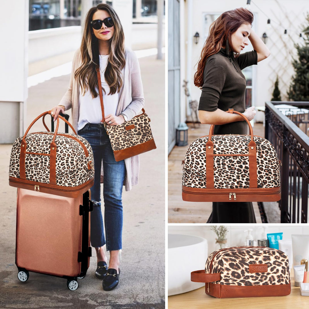 Weekender Bag for Women Canvas Overnight Bag Large Trav