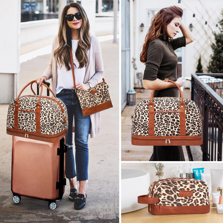 Weekender Bag for Women Canvas Overnight Bag Large Trav