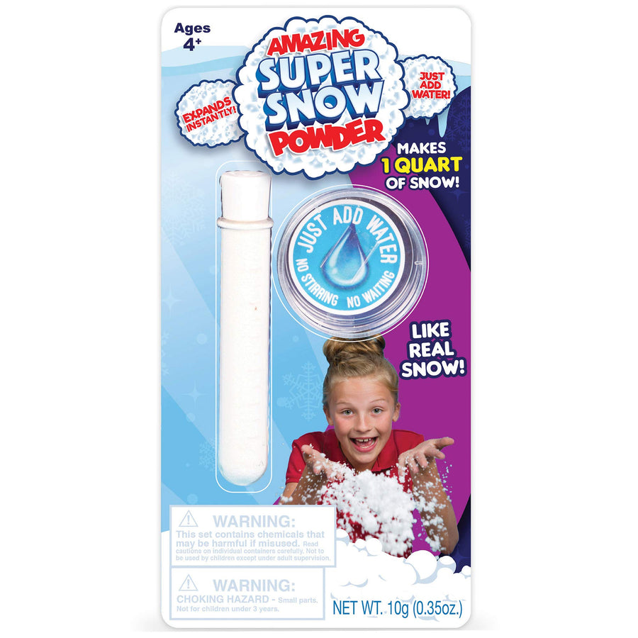 Super Snow Test Tube– Instant Snow Powder, Faux Snow Kit for Kids- Reusable Snow - Make 1 Quart of Snow, Test Tube Science Experiments for Boys Girls Ages 4+