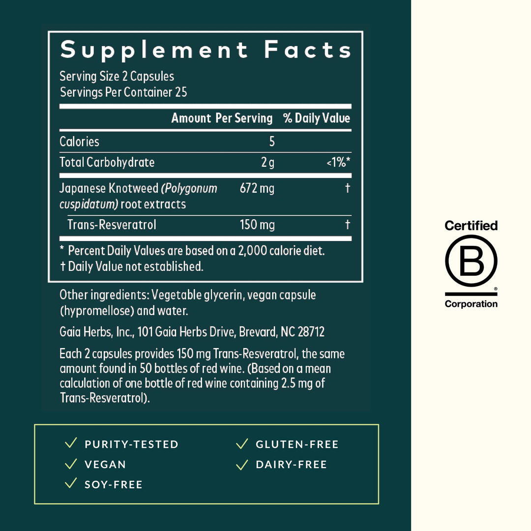 Resveratrol 150 - Beauty &amp; Radiance Antioxidant Support Supplement - Made with Japanese Knotweed - Contains 150 mg Trans-Resveratrol per Serving - 50 Liquid Phyto-Capsules (25-Day Supply)