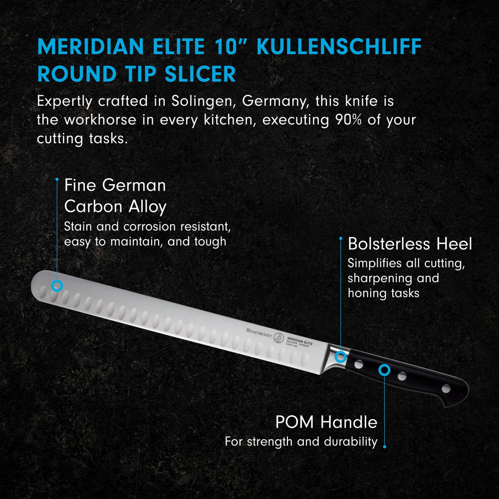 Meridian Elite Round-Tip Kullenschliff Slicer, 10-Inch