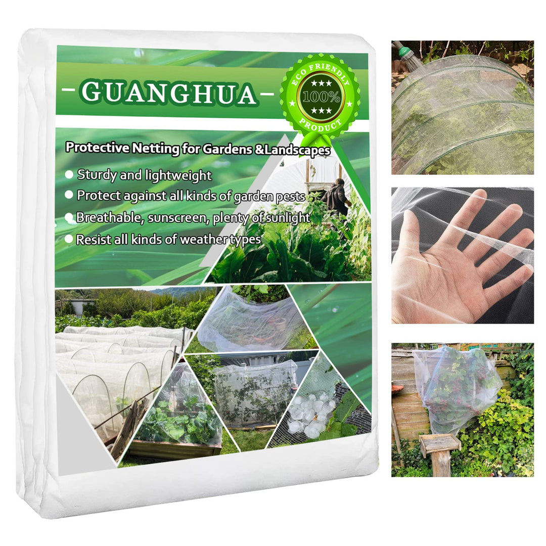Garden Netting Mosquito Insect Netting for Plants (10&#39;x33&#39;) Plant Covers for Protect Vegetable Plants Fruits Flowers Crops Screen Barrier Net Row Covers