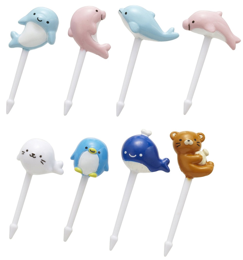 Torune Food Pick Dolphins & Sea Friends, 8 Picks Per Pack (P-3081)