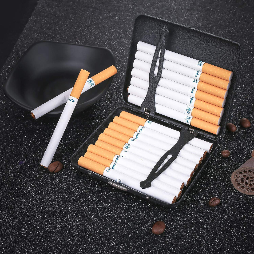 Alloy Frosted Cigarette Case Retro Cigaret Box Double S