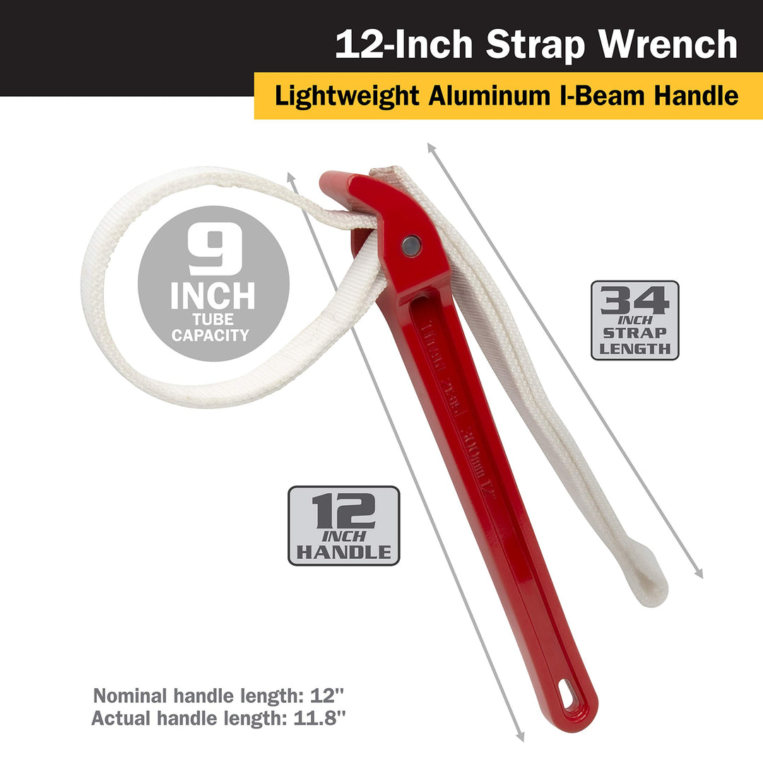 Titan 21315 12-Inch Strap Wrench, 12 Handle