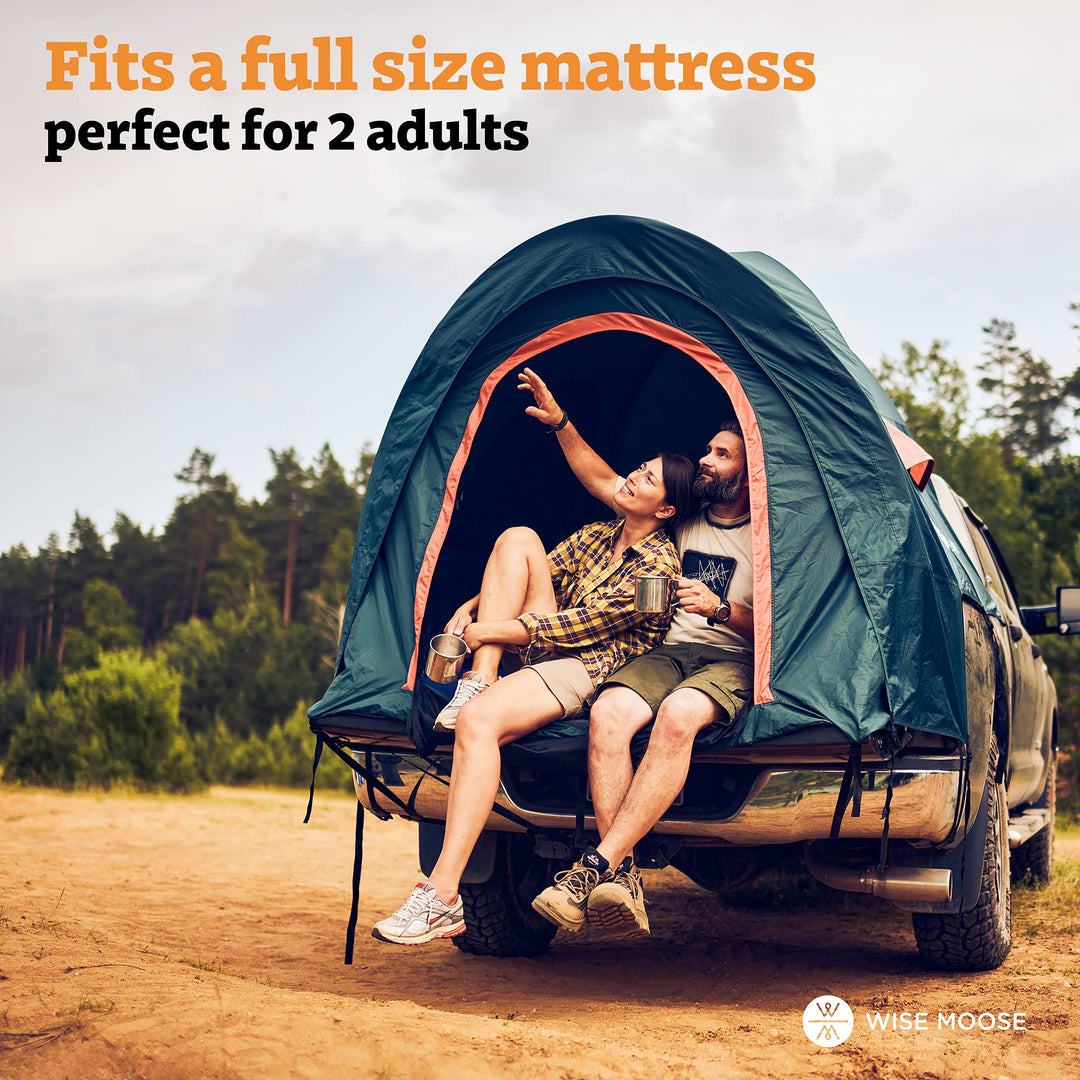 Truck Bed Tent - Fits Truck Tents for Camping 6.3-6.5 ft Bed, Waterproof &amp; Windproof Pickup Truck Tent 6.5 Foot Bed, Sturdy Truck Bed Camper Shell with Carry Bag