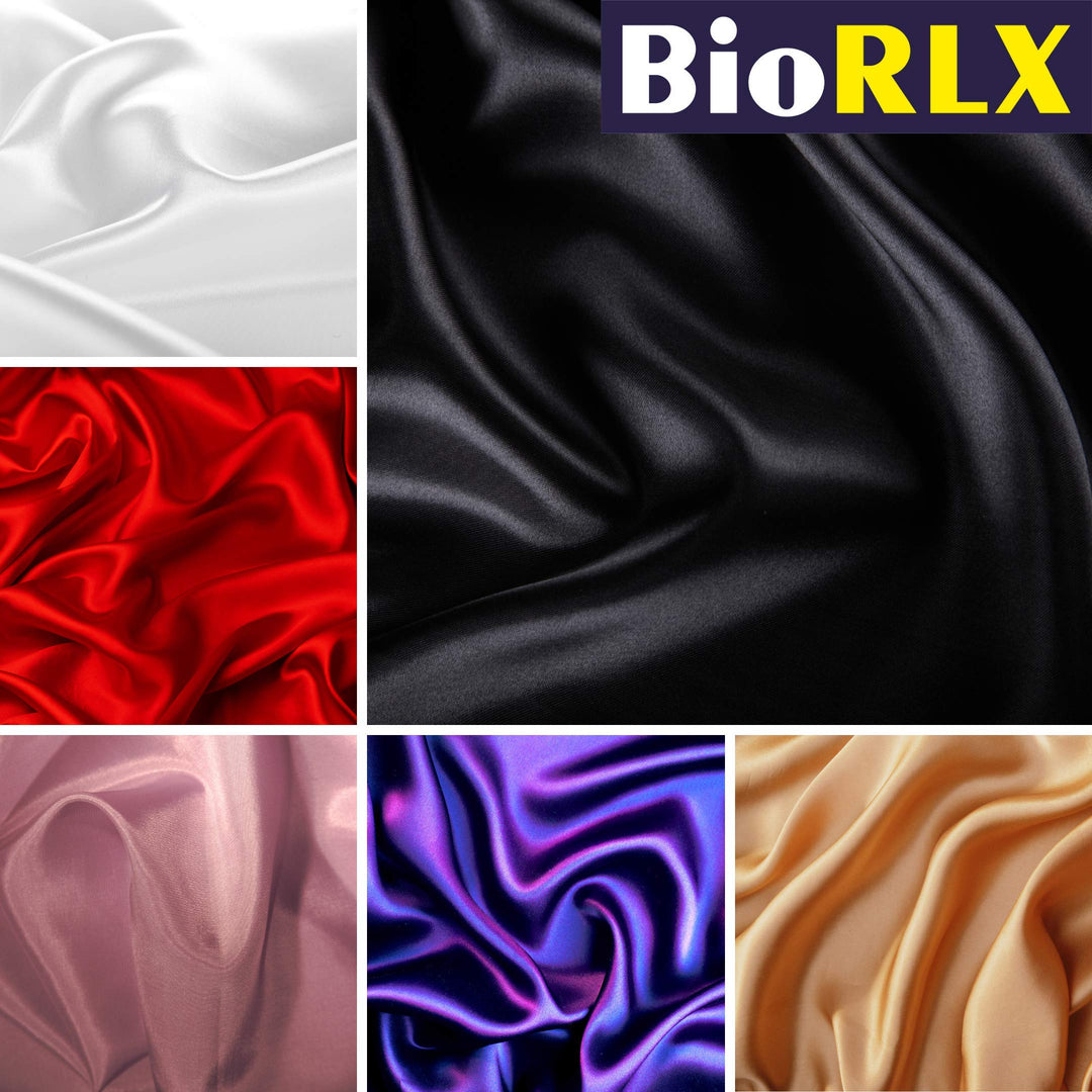 Satin Pillow Case for Hair &amp; Facial Skin to Prevent Wrinkles Hidden Zipper 1 Piece Black