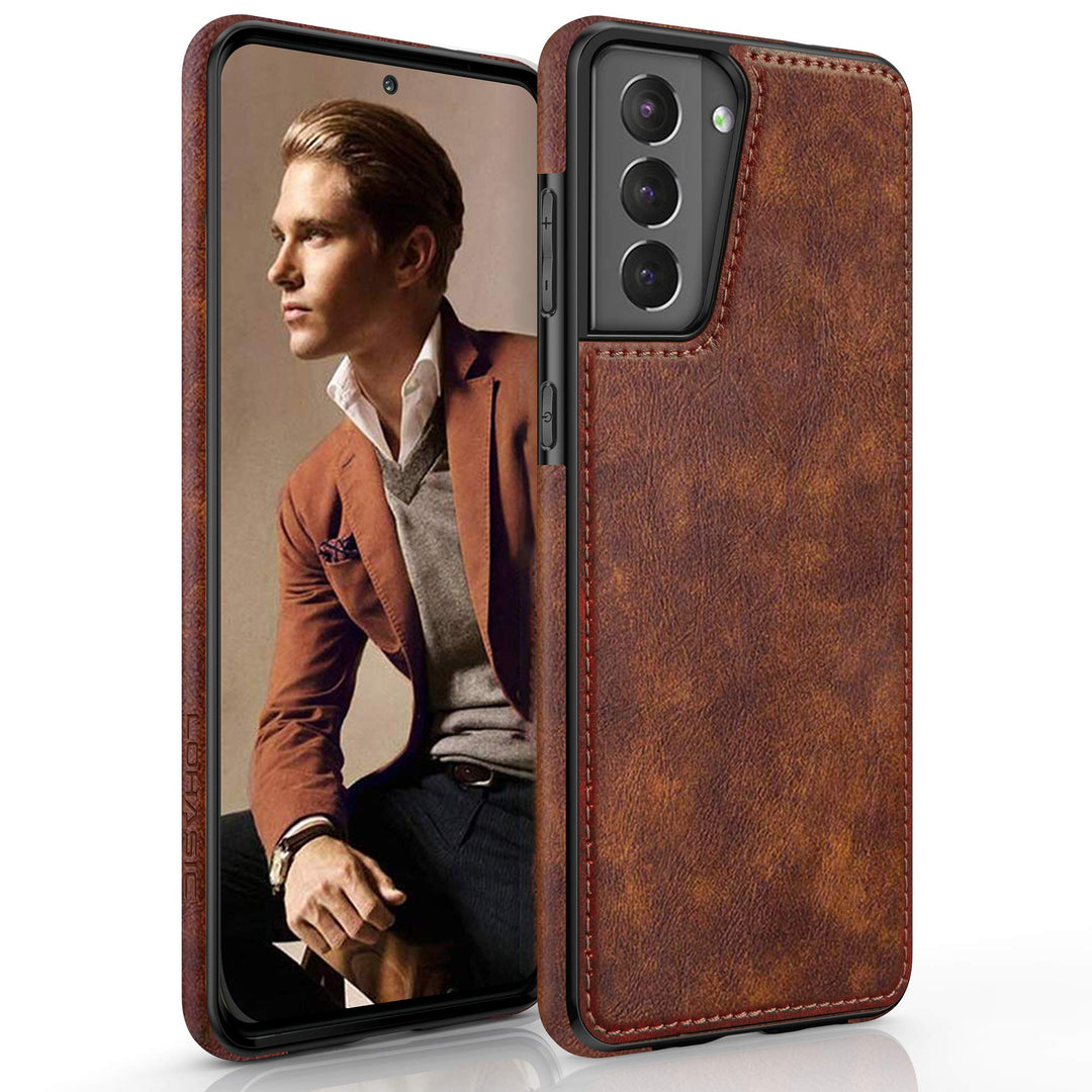 LOHASIC for Galaxy S21 Case 5G, Premium Leather Luxury 