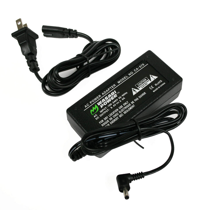 AC Adapter for Canon CA-570 Replacement AC Adapter for Canon FS300, HF10, HF11, HF20, HF100, HF200, HF M31, HF S10, HF S100, HG20, HG21, HG30, HR10, HV10, HV20, HV30, HV40, XA10, ZR80, ZR85, ZR90, ZR100, ZR200, ZR300, ZR400, ZR500, ZR600