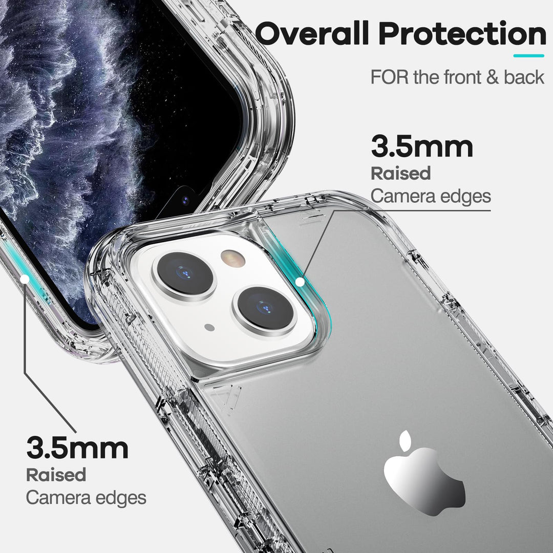 ORIbox for iPhone 14 Case for iPhone 13 Case Gray, [10 
