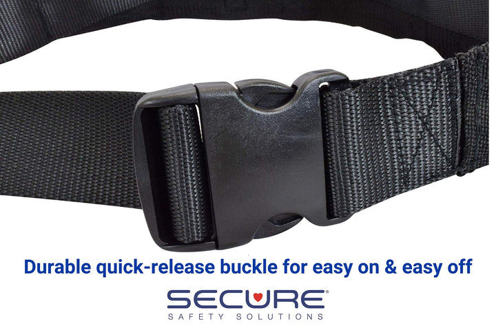 Secure Gait Belt for Seniors with 6 Handles, Quick Rele