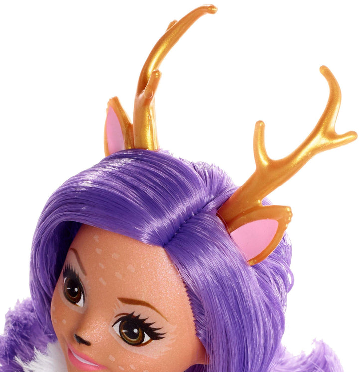 Enchantimals Danessa Deer Doll with Sprint Deer Figure, 6-inch Small Doll with Removable Skirt &amp; Accessories