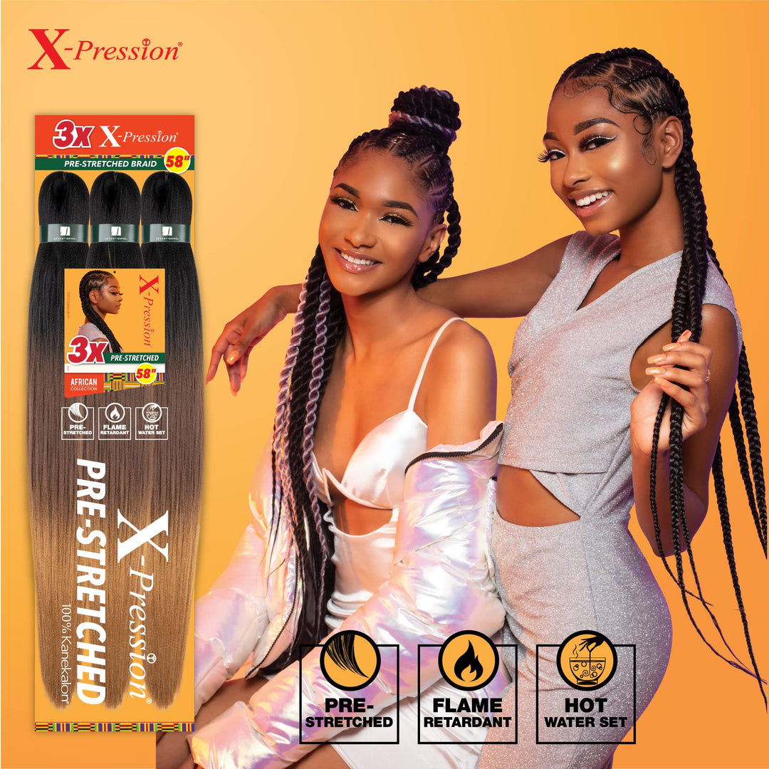 Braids XPRESSION 3X Pre-Stretched Braid 58 (3T1B/DBLUE/LBLUE)