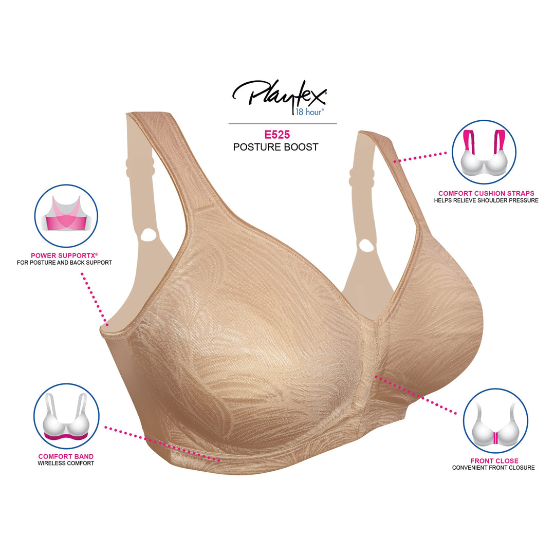 Playtex Women&#39;s 18 Hour Front Close Wirefree Ba
