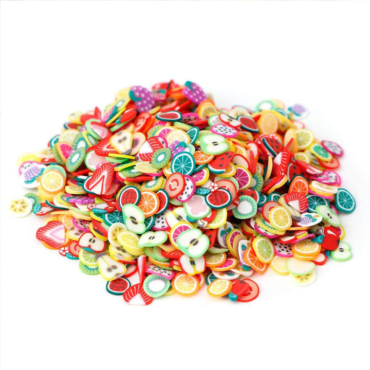 Tiny Fruit Slime Charms Cute Set, 10000pcs Charms for Slime Assorted Fruits Apple Banana Strawberry Blueberry Watermelon Melon and More for Craft Making, Ornament Nail Art DIY Crafts