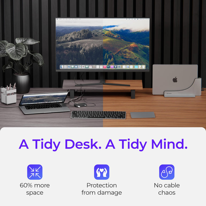 Dock for 13 15 16 MacBook Pro - Docking Station - Connect w/Two Thunderbolt 4 USB-C Ports - Mac Docking Station Hub for MacBook Pro 13, 15, 16 (2016-2020, 13 M1 &amp; M2 2022) with Touch Bar