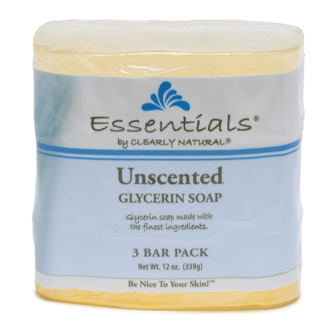 Glycerine Bar Soap, Unscented, 3 Count, 4 oz each