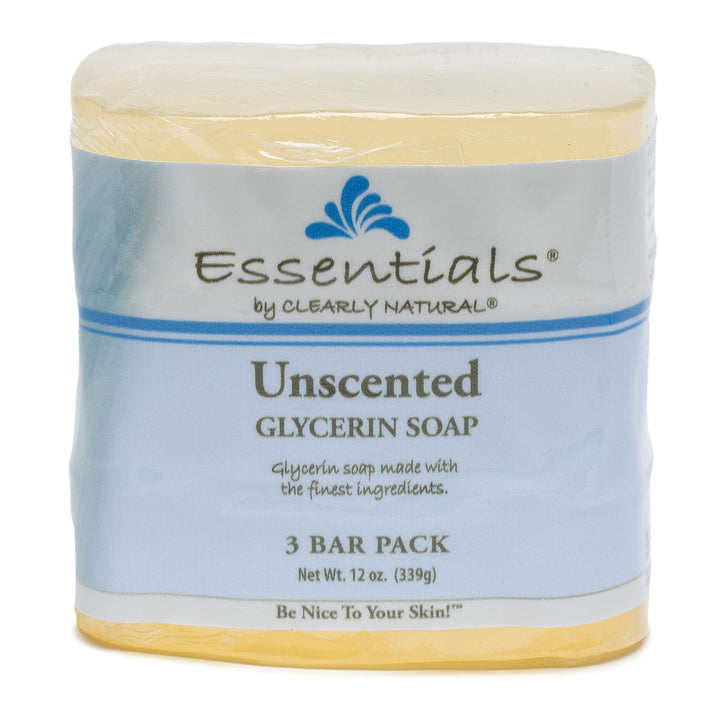 Glycerine Bar Soap, Unscented, 3 Count, 4 oz each