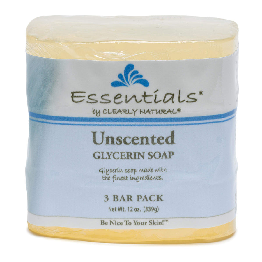Glycerine Bar Soap, Unscented, 3 Count, 4 oz each