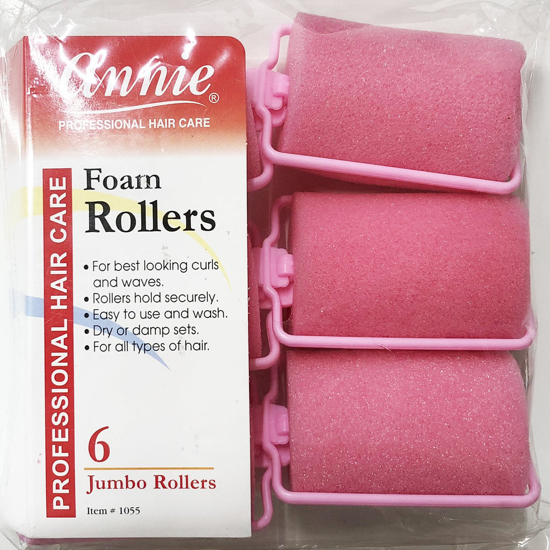 annie Foam roller SIZE 1 1/2 x 2 1/2 jumbo 6ct #1055