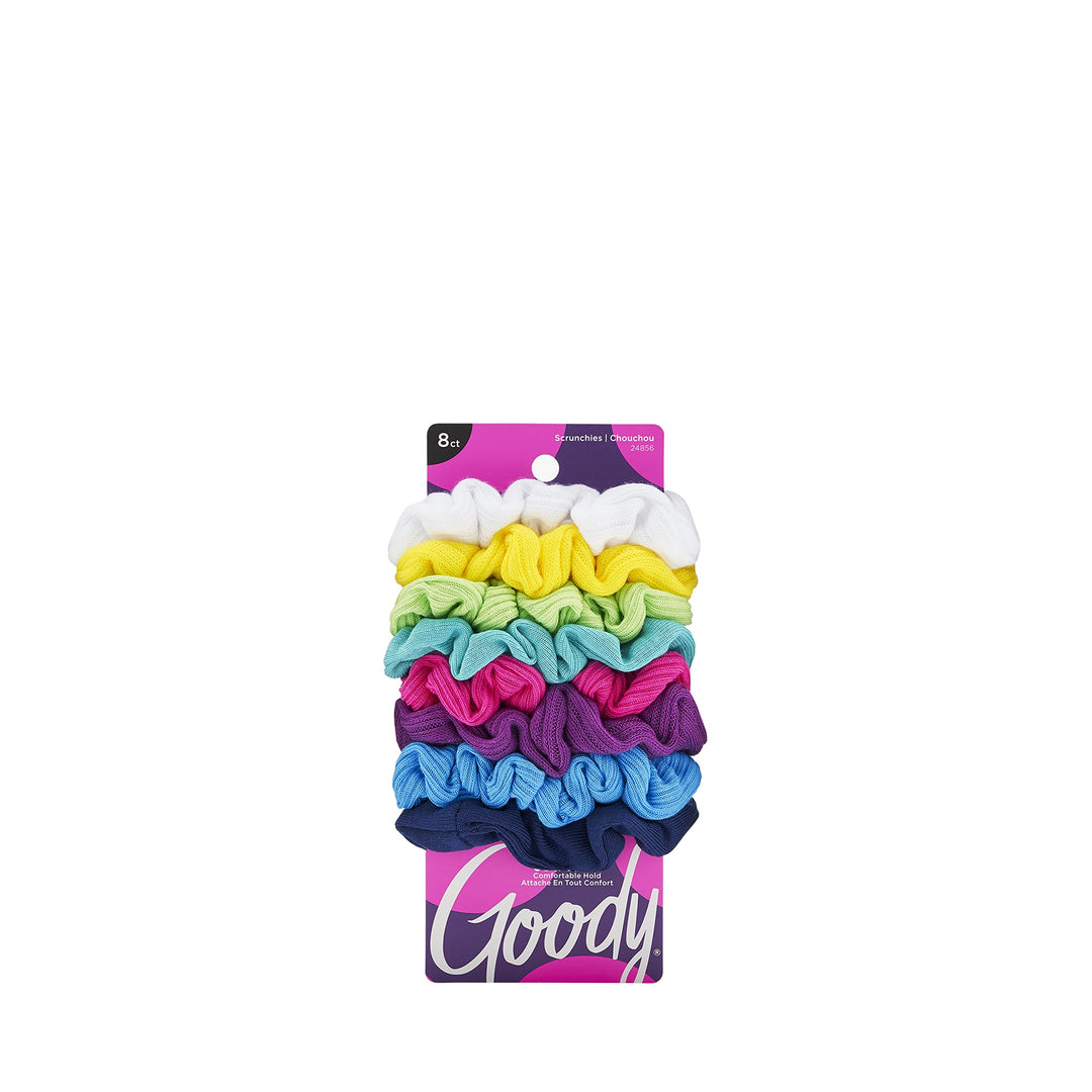 Goody Women&#39;s Ouchless Jersey Variety Scrunchies, 8 Count