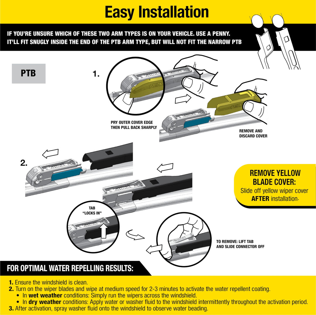 Rain-X 810164 Latitude 2-In-1 Water Repellent Wiper Bla