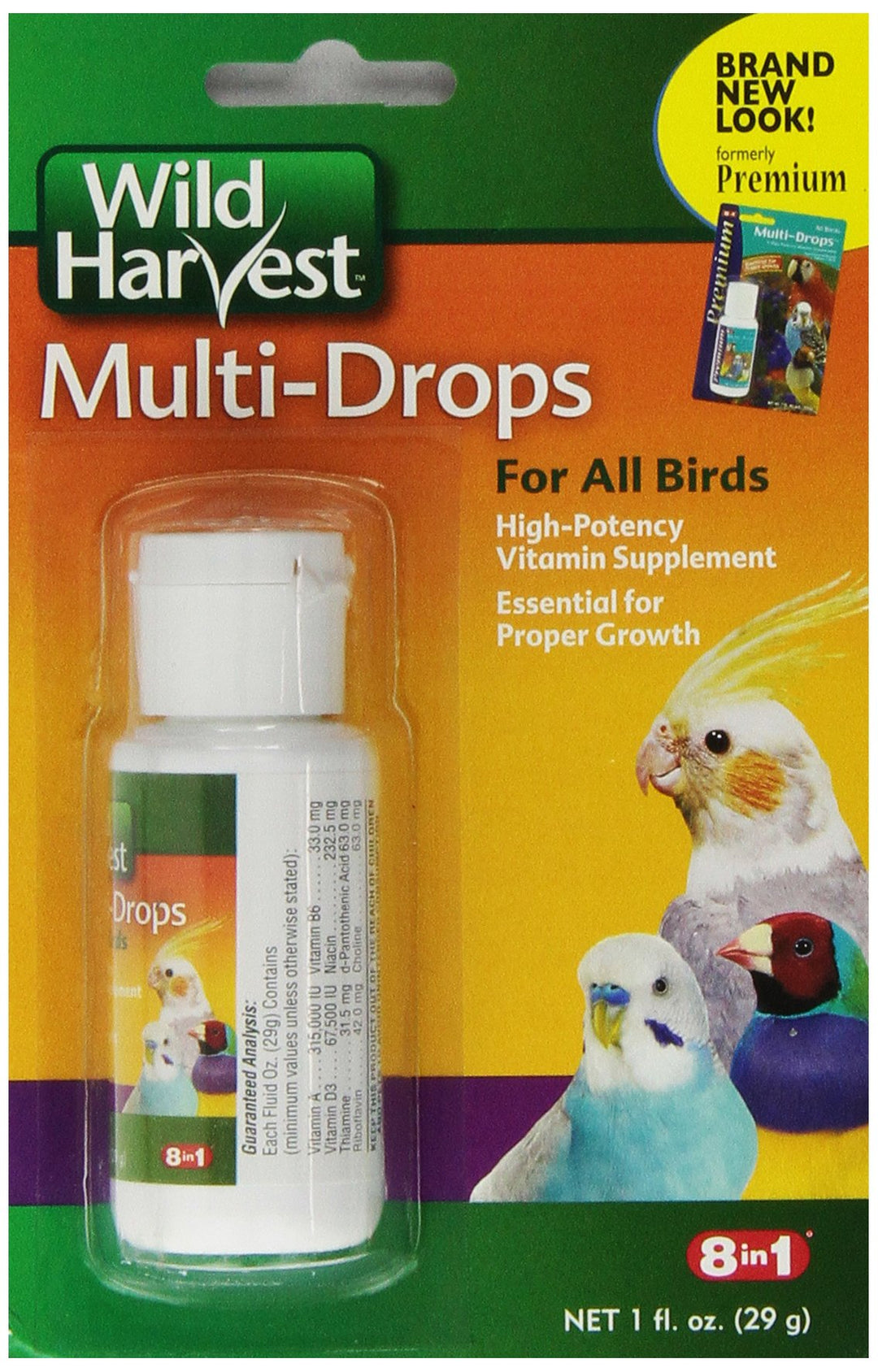 United Pet Group Multi-Drops for All Birds 1 Ounce, High-Potency Vitamin Supplement (D13123)