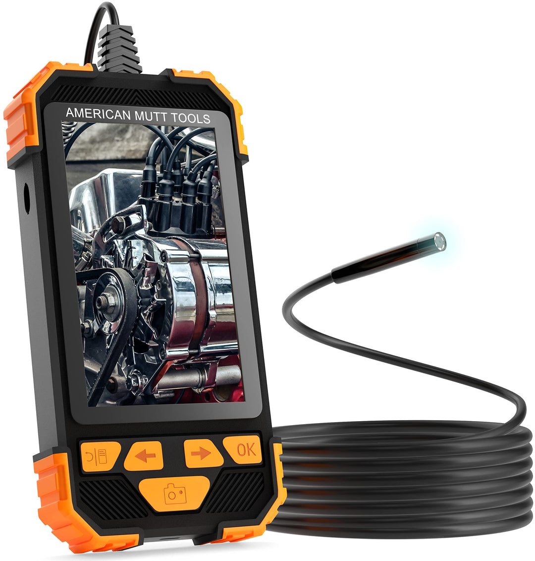 Fiber Optic Camera Snake - 6.5FT 5.5mm 1080p HD USB Snake Inspection Camera with 6 LED Lights - Waterproof IP67 Rated Snake Camera with Light - Great Endoscope Tool for Mechanics