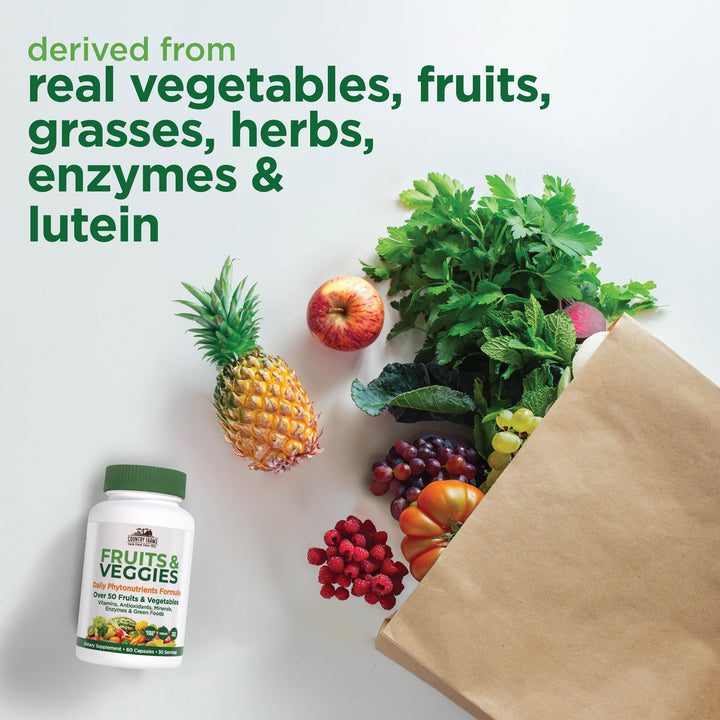 COUNTRY FARMS Super Fruits and Veggies Capsules, Whole 