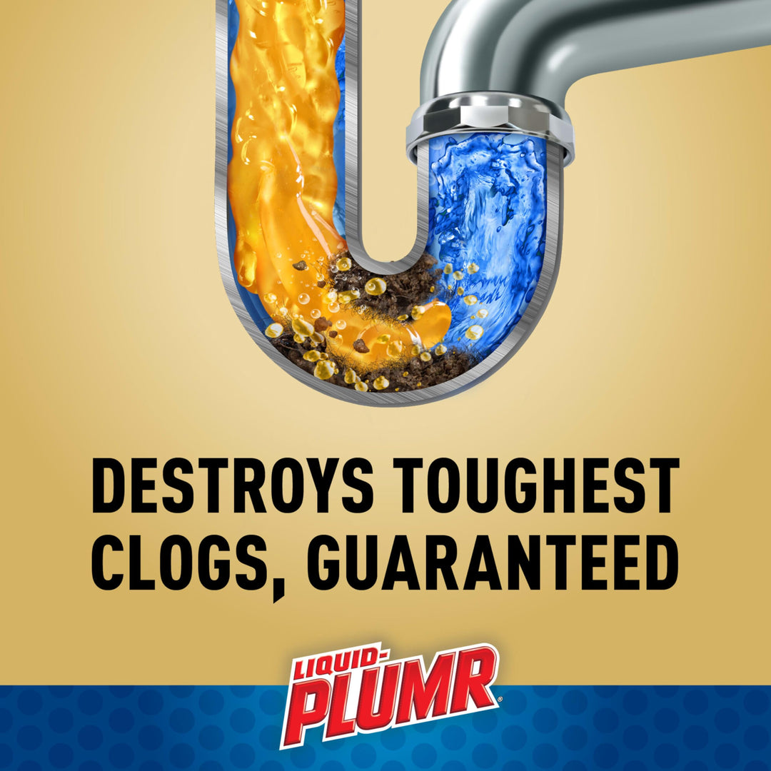 Pro-Strength Clog Destroyer Gel with PipeGuard, Liquid Drain Cleaner - 32 Ounces (Package May Vary)