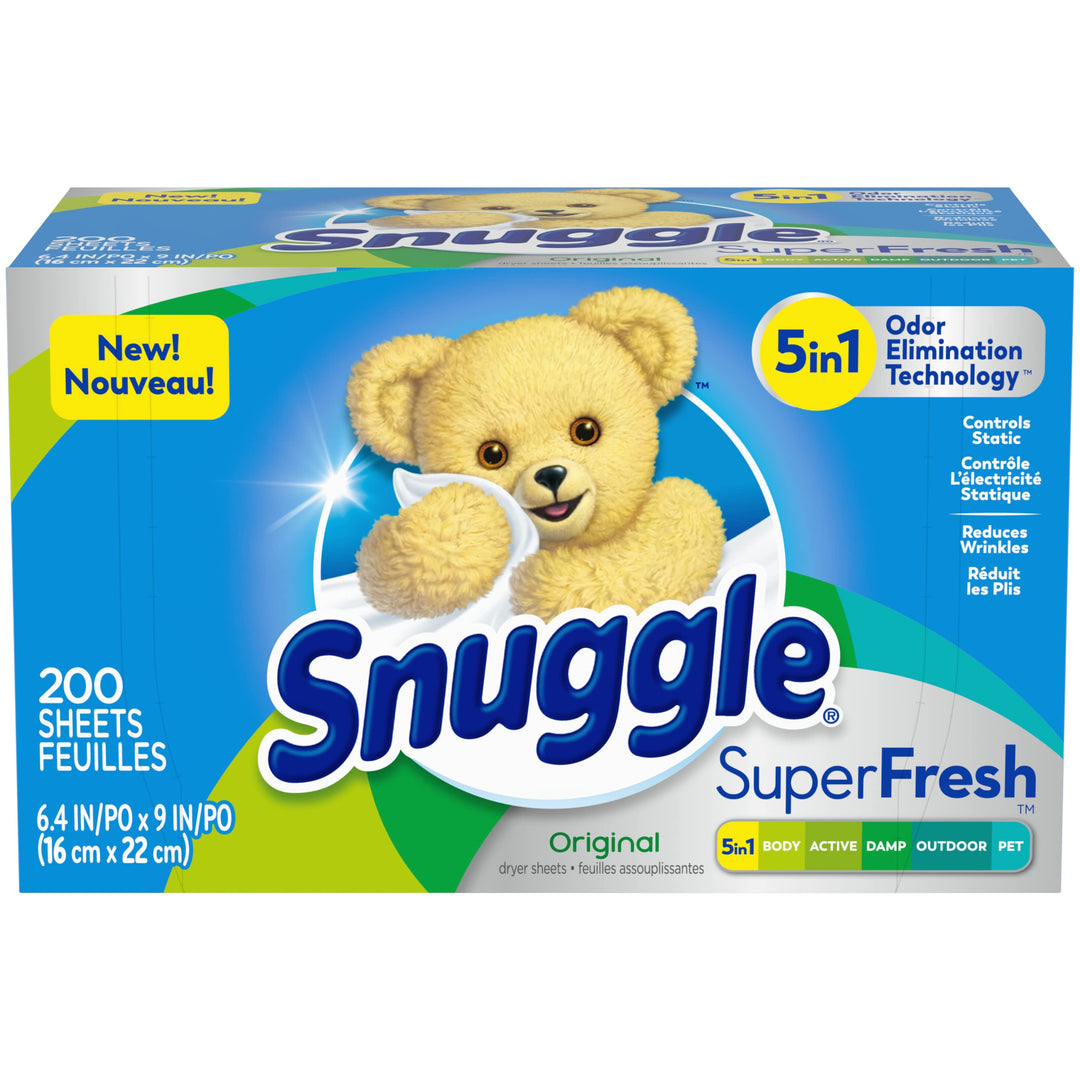 Snuggle Plus SuperFresh Fabric Softener Dryer Sheets wi