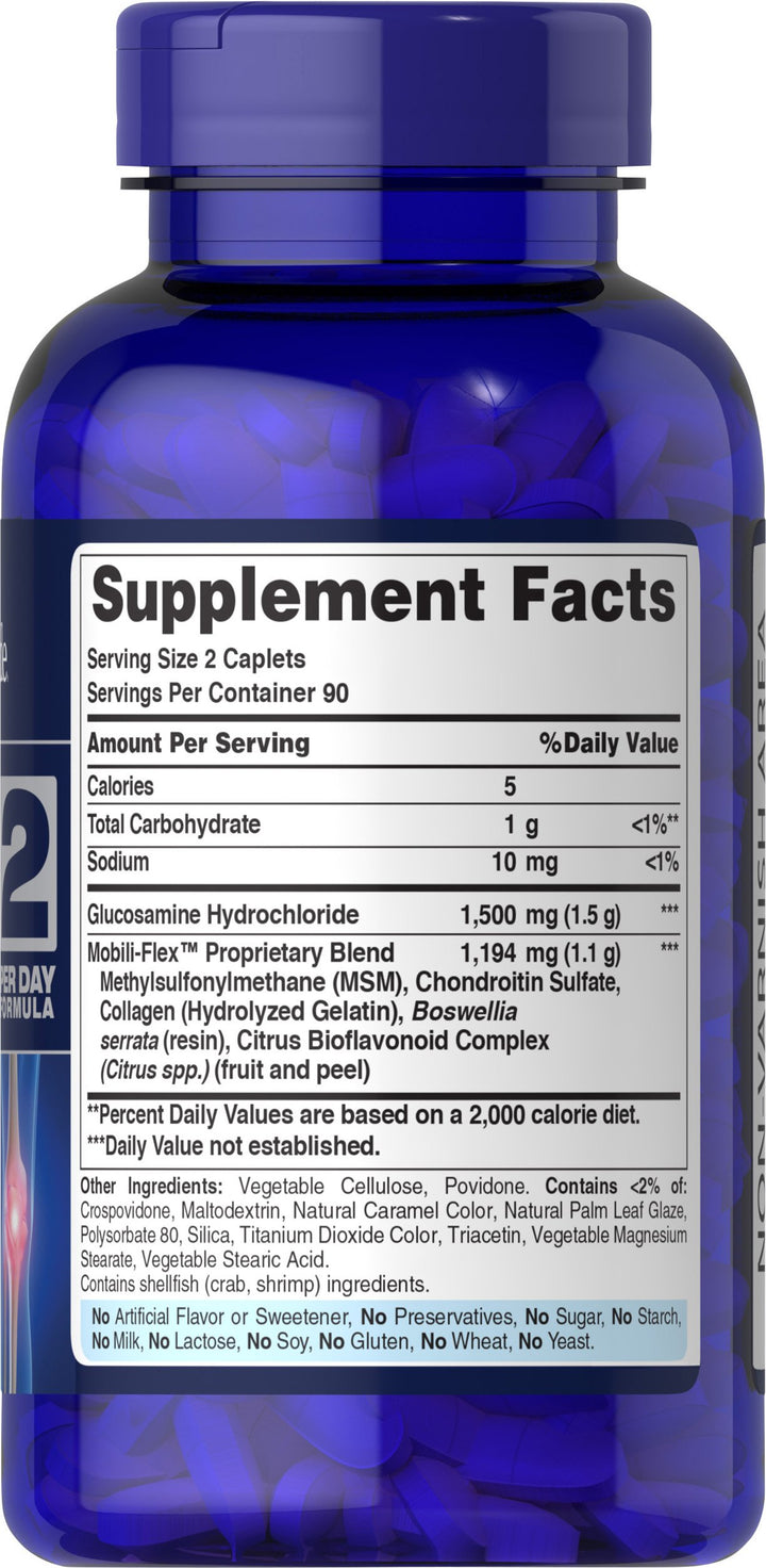 Puritan&#39;s Pride Glucosamine, Chondroitin &amp; MSM-2 Caplets Per Day Formula