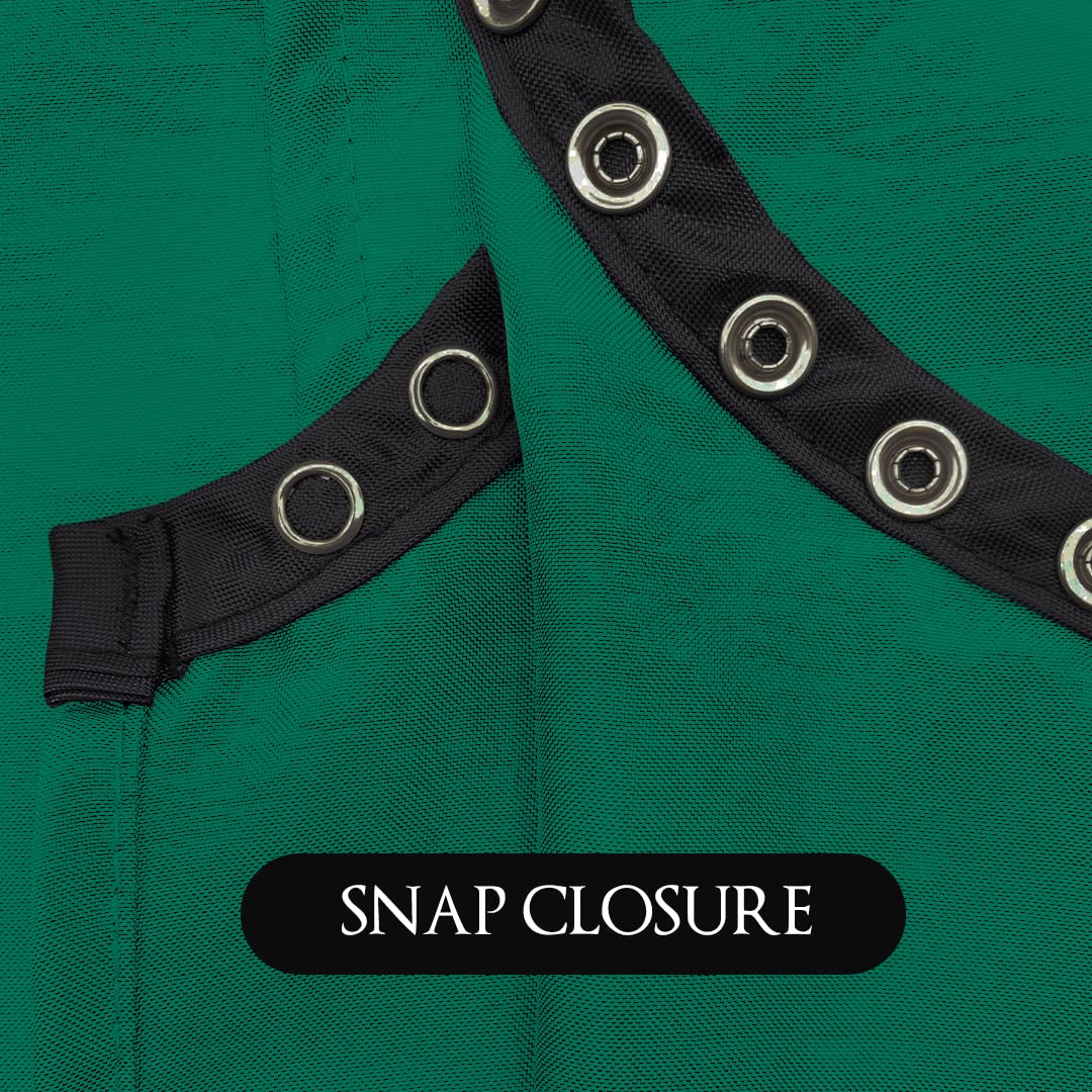 Lightweight Crinkle Nylon Hair Cutting / Styling Cape, Green