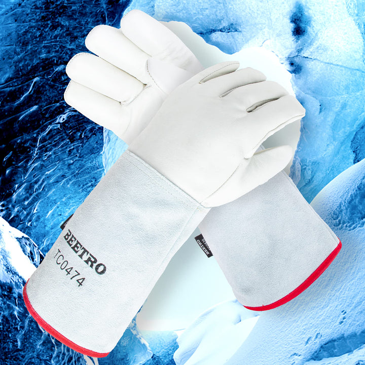 -292— -418/-180— -250 or Above Antifreeze Gloves for Dry Ice Handling Liquid Nitrogen Low Temperature Resistant Sponge Inner 14 Inch