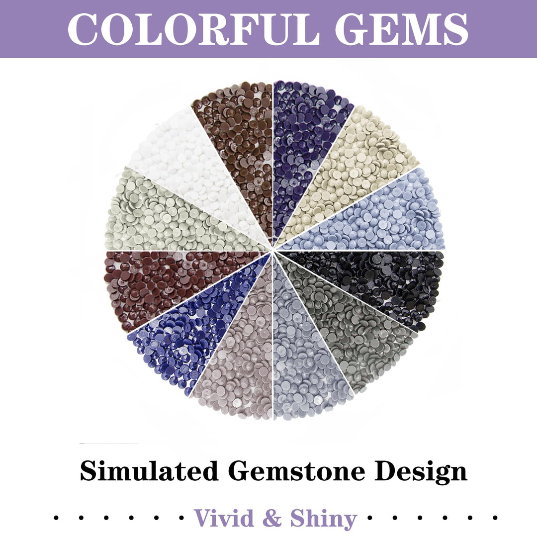 DIY Diamond Art Painting Kits for Adults Wolf, 5D Animal Diamonds Painting Full Round Drill(12x16in)