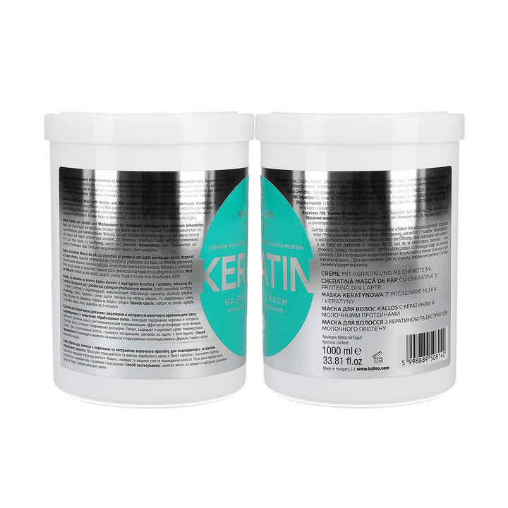 Keratin Hair Mask with Keratin and Milk Protein for Dry, Damaged and Chemically Treated Hair - 1000ml
