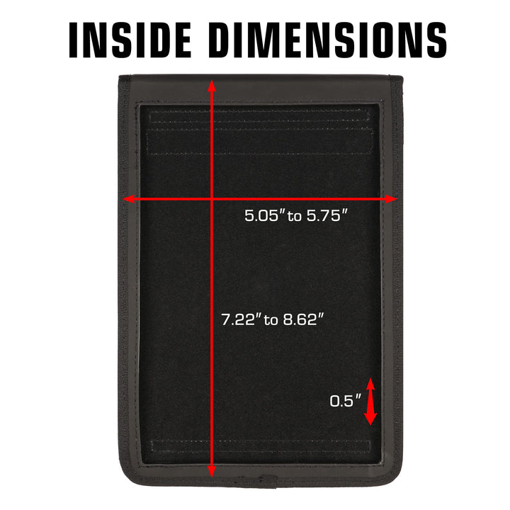 USA GEAR 7 Inch Tablet Case Sleeve Cover w/Open Front Design &amp; Carry Strap (Black) Compatible with Galaxy Tab E Lite 7, RCA Voyager 7, Supersonic 7, BLU Touchbook M7 Pro, More 7in Tablets